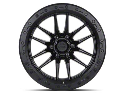 Lock Off-Road Krawler Matte Black with Matte Black Ring 6-Lug Wheel; 18x9; -12mm Offset (19-25 RAM 1500)