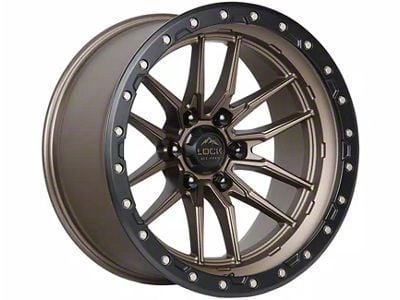 Lock Off-Road Krawler Matte Bronze with Matte Black Ring 6-Lug Wheel; 20x9; 0mm Offset (19-24 RAM 1500)