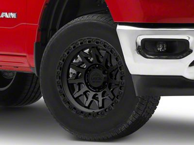 Lock Off-Road Lunatic Matte Black with Matte Black Ring 6-Lug Wheel; 18x9; -12mm Offset (19-25 RAM 1500)