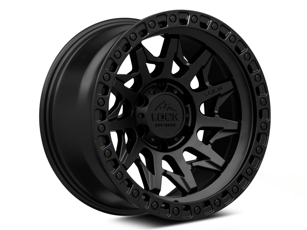 Lock Off-Road RAM 1500 Lunatic Matte Black with Matte Black Ring 6