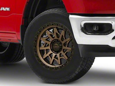 Lock Off-Road Lunatic Matte Bronze with Matte Black Ring 6-Lug Wheel; 18x9; -12mm Offset (19-25 RAM 1500)