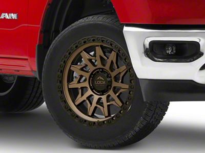 Lock Off-Road Lunatic Matte Bronze with Matte Black Ring 6-Lug Wheel; 20x9; 0mm Offset (19-25 RAM 1500)