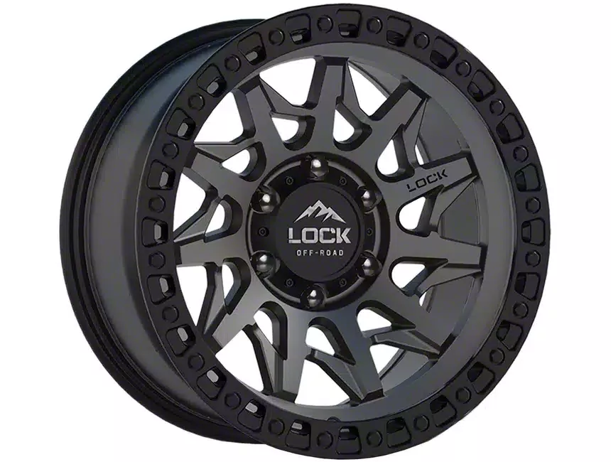 Lock Off-Road RAM 1500 Lunatic Matte Grey with Matte Black