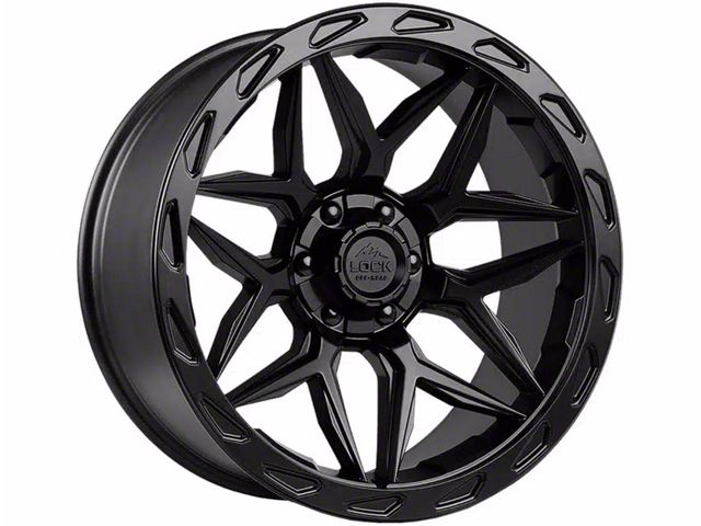 Lock Off-Road Matrix Matte Black with Matte Black Ring 5-Lug Wheel; 17x9; -12mm Offset (09-18 RAM 1500)