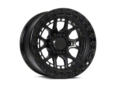 Lock Off-Road Commando Matte Black with Gloss Black Ring 6-Lug Wheel; 17x9; 12mm Offset (24-26 Ranger)