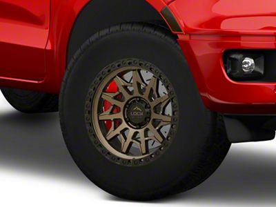Lock Off-Road Lunatic Matte Bronze with Matte Black Ring 6-Lug Wheel; 17x9; -12mm Offset (19-23 Ranger)