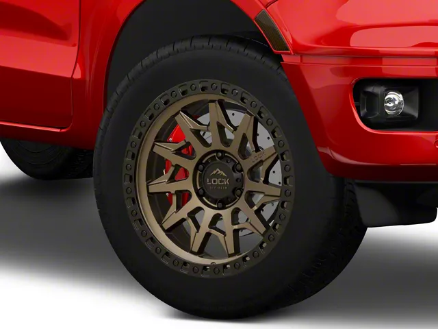 Lock Rims Ford Ranger Lock Off-Road Ranger Lunatic Matte Bronze with Matte Black Ring 6-Lug ...