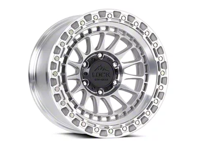 Lock Off-Road Mojave Machine with Clear Coat 6-Lug Wheel; 17x9; 12mm Offset (24-26 Ranger)