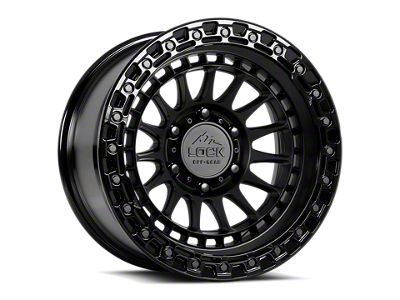 Lock Off-Road Mojave Matte Black with Gloss Black Ring 6-Lug Wheel; 17x9; 12mm Offset (24-26 Ranger)