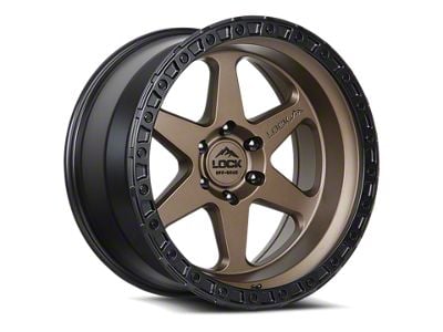 Lock Off-Road Olympus Matte Desert Bronze with Matte Black Ring 6-Lug Wheel; 18x9; 1mm Offset (24-26 Ranger)