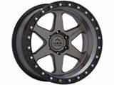 Lock Off-Road Olympus Matte Grey with Matte Black Ring 6-Lug Wheel; 17x9; -12mm Offset (19-23 Ranger)