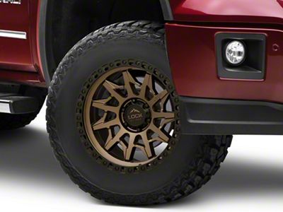 Lock Off-Road Lunatic Matte Bronze with Matte Black Ring 6-Lug Wheel; 17x9; 1mm Offset (14-18 Sierra 1500)