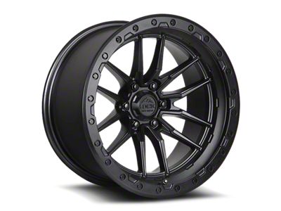 Lock Off-Road Krawler Matte Black with Matte Black Ring 8-Lug Wheel; 20x10; -18mm Offset (20-25 Sierra 2500 HD)