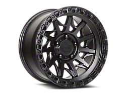 Lock Off-Road Lunatic Matte Black with Matte Black Ring 8-Lug Wheel; 17x9; 12mm Offset (20-26 Sierra 2500 HD)
