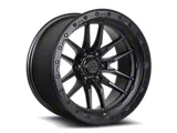 Lock Off-Road Krawler Matte Black with Matte Black Ring 8-Lug Wheel; 20x9; 20mm Offset (01-06 Sierra 3500 HD SRW)