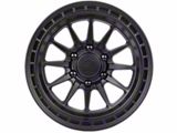 Lock Off-Road Baja Matte Black with Matte Black Ring 6-Lug Wheel; 17x9; -12mm Offset (14-18 Silverado 1500)