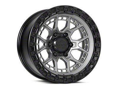 Lock Off-Road Commando Matte Grey with Matte Black Ring 6-Lug Wheel; 20x10; 18mm Offset (14-18 Silverado 1500)