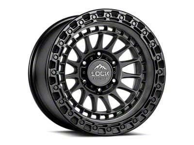 Lock Off-Road Mojave Matte Grey with Matte Black Ring 6-Lug Wheel; 17x9; 0mm Offset (14-18 Silverado 1500)