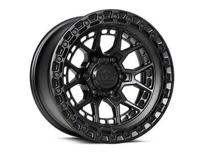 Lock Off-Road Commando Matte Black with Matte Black Ring 6-Lug Wheel; 17x9; 12mm Offset (21-26 Tahoe)