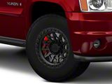 Lock Off-Road Lunatic Matte Black with Matte Black Ring 6-Lug Wheel; 17x9; -12mm Offset (07-14 Yukon)