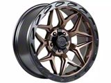 Lock Off-Road Matrix Matte Bronze with Matte Black Ring 6-Lug Wheel; 20x10; -18mm Offset (21-25 Yukon)