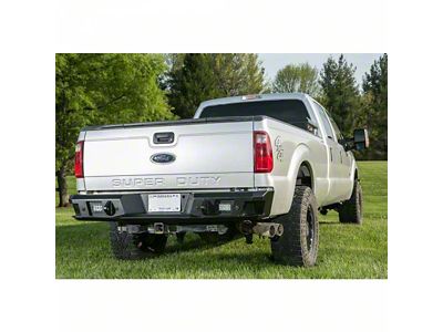 LoD Offroad Signature Series Rear Bumper Light Bezels for use with Rigid E-Series 4-Inch Lights; Black Texture (11-16 F-350 Super Duty)