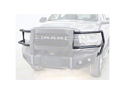 LoD Offroad Tubular Headlight Guards for Destroyer Center Grille Guard; Black Texture (10-24 RAM 2500)