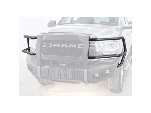 LoD Offroad Tubular Headlight Guards for Destroyer Center Grille Guard; Black Texture (10-24 RAM 3500)