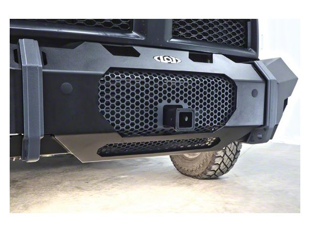 LoD Offroad Destroyer Front Bumper Center Hitch; Black Texture (11-24 Sierra 2500 HD)