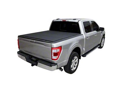 Lomax Hard Tri-Fold Tonneau Cover; Black Diamond Mist (17-25 F-250 Super Duty w/ 6-3/4-Foot Bed)