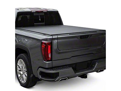 Lomax Stance Hard Tri-Fold Tonneau Cover; Black Urethane (17-25 F-350 Super Duty w/ 6-3/4-Foot Bed)