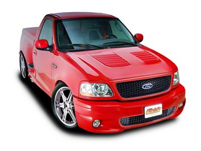 Cervini's Louvered Style Hood; Unpainted (97-03 F-150)