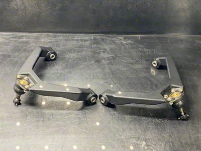 LSK Suspension Front Upper Control Arms; Black (11-19 Silverado 2500 HD)
