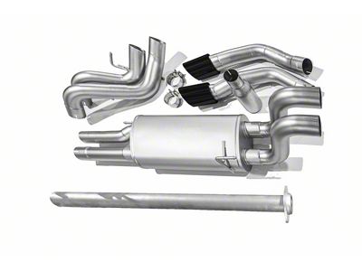 LTH True Dual Exhaust System with Black Tips; Rear Exit (15-25 5.0L F-150, Excluding Tremor)