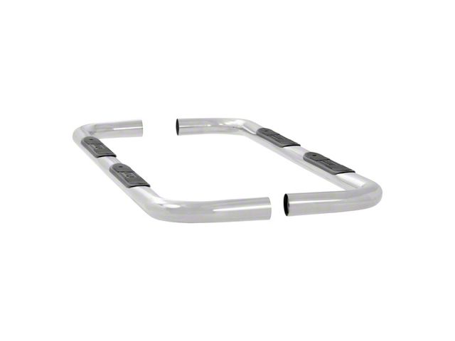 3-Inch Round Nerf Side Step Bars; Polished Stainless (15-24 F-150 SuperCab)