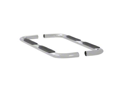 4-Inch Oval Nerf Side Step Bars; Polished Stainless (15-23 F-150 SuperCab)