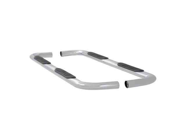 4-Inch Oval Nerf Side Step Bars; Polished Stainless (15-24 F-150 SuperCrew)