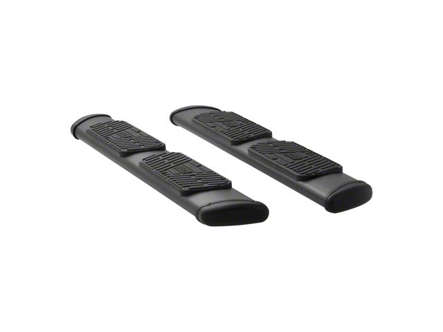 Regal 7-Inch Oval Side Step Bars; Textured Black (17-24 F-350 Super Duty SuperCab)