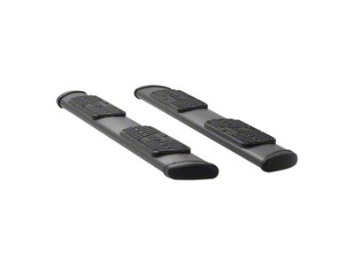 Regal 7-Inch Oval Side Step Bars; Textured Black (17-25 F-350 Super Duty SuperCrew)