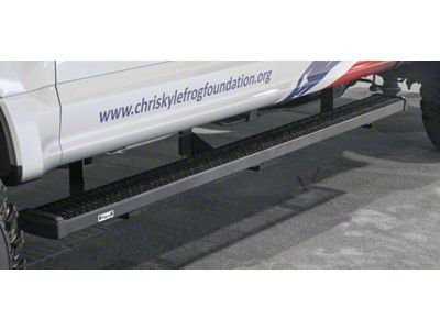 Grip Step 7-Inch Running Boards; Rocker Mount; Textured Black (14-18 Sierra 1500 Crew Cab)