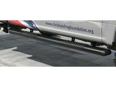 O-Mega II 6-Inch Oval Side Step Bars; Textured Black (15-25 F-150 SuperCrew)