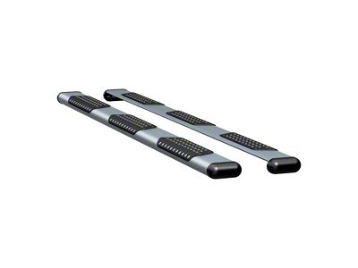 O-Mega II 6-Inch Wheel-to-Wheel Oval Side Step Bars; Body Mount; Silver (02-08 RAM 1500 Quad Cab)
