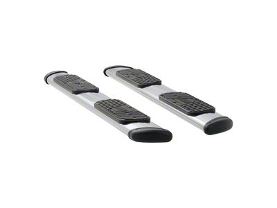 Regal 7-Inch Oval Side Step Bars; Body Mount; Polished Stainless (04-13 Silverado 1500 Crew Cab)