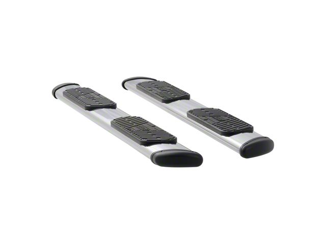 Regal 7-Inch Oval Side Step Bars; Body Mount; Polished Stainless (04-13 Sierra 1500 Crew Cab)