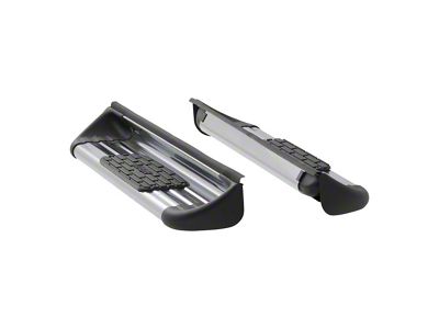 Stainless Side Entry Running Boards; Body Mount; Polished (99-13 Sierra 1500 Regular Cab)