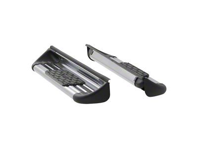 Stainless Side Entry Running Boards; Body Mount; Polished (99-13 Silverado 1500 Regular Cab)