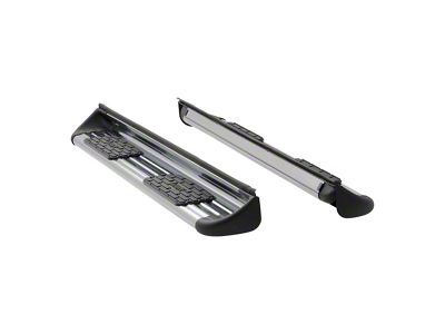 Stainless Side Entry Running Boards; Rocker Mount; Polished (07-13 Silverado 1500 Crew Cab)