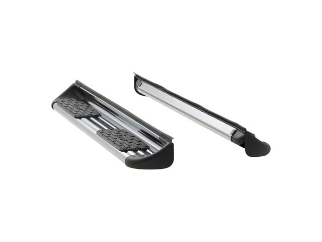 Stainless Side Entry Running Boards; Rocker Mount; Polished (07-13 Silverado 1500 Extended Cab)