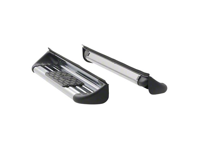Stainless Side Entry Running Boards; Rocker Mount; Polished (14-18 Sierra 1500 Double Cab)