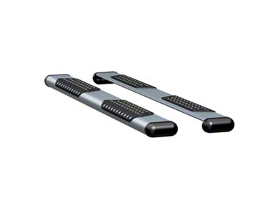 O-Mega II 6-Inch Oval Side Step Bars; Silver (17-25 F-250 Super Duty Regular Cab)